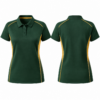 Gold and Forest Green Short Sleeve Polo Shirt